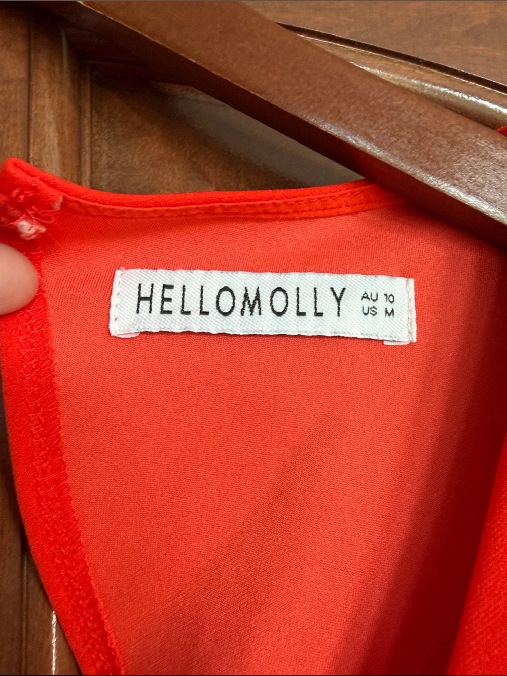 Hello Molly Red V-Neck Ruffle Mini Dress - Picture 2 of 3